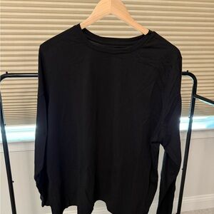 Meundies Black Long-Sleeve Crewneck Shirt